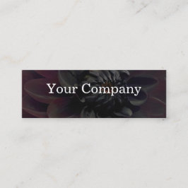 Modern Floral Black Dahlia Flower Mini Visitekaartje