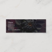 Modern Floral Black Dahlia Flower Mini Visitekaartje (Achterkant)