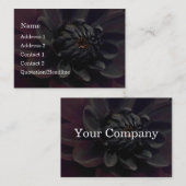 Modern Floral Black Dahlia Flower Visitekaartje (Voorkant / Achterkant)