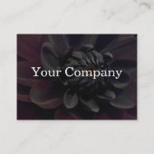 Modern Floral Black Dahlia Flower Visitekaartje (Achterkant)
