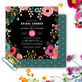 Modern Floral Black | Roze | BLAUWGROEN VRIJGEZELL Kaart