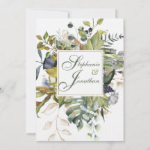 Modern Floral |Blauw en groen | Weddenschap