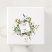 Modern Floral | Blauw- en groene vetmerken Bedankjes Labels (In situ)