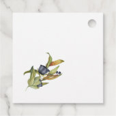 Modern Floral | Blauw- en groene vetmerken Bedankjes Labels (Achterkant)