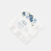 Modern Floral Bloom Eucalyptus Script Paper Servet (Hoek)