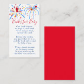 Modern Floral Blue Boy boekt Baby shower Informatiekaartje (Voorkant / Achterkant)