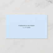 Modern Floral Blue Hydrangea Wedding Website Visitekaartje (Achterkant)