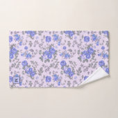 Modern Floral Blue Roos Bad Handdoek (Handdoek)