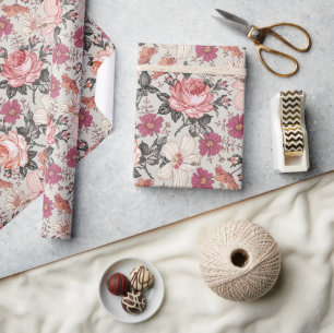 Modern Floral Blush Cadeaupapier