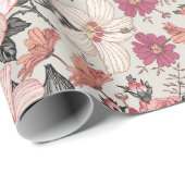 Modern  Floral Blush Cadeaupapier (Rol Hoek)