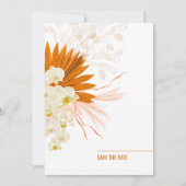 Modern Floral Bobo Pampas Grass Save The Date (Voorkant)