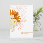Modern Floral Bobo Pampas Grass Save The Date (Staand voorkant)