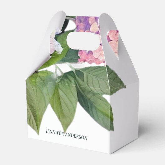 Modern Floral Boho Calligraphy Wedding Bedankt Bedankdoosjes (Voorkant Zijde)