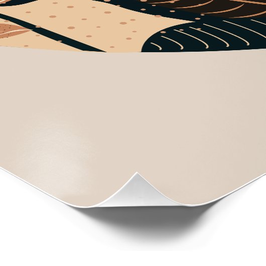 Modern Floral Boho Moon Printable Poster (Hoek)