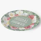 Modern Floral Boho Vrijgezellenfeest Decoratief Papieren Bordje (Gekanteld)