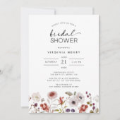 Modern Floral Boho Vrijgezellenfeest Kaart (Voorkant)