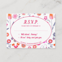 Modern Floral Boho Wedding R.S.V.P.