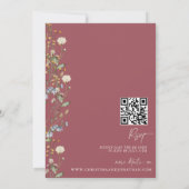 Modern Floral Boho | Wilde bloemen bruiloft Kaart (Achterkant)