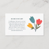 Modern Floral Books for Baby Informatiekaartje (Voorkant)