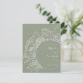 Modern Floral Boquet Save the Date (Staand voorkant)