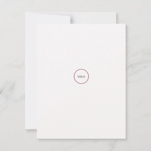 Modern Floral Boquet Save the Date (Achterkant)