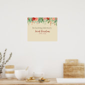 Modern Floral Border Personalized Memorial Print (Keuken)
