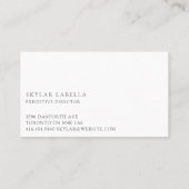 Modern Floral Botanic Line-Art Logo & Photo Blush Visitekaartje (Achterkant)