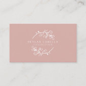 Modern Floral Botanic Line-art Logo Wreath Visitekaartje (Voorkant)