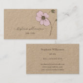 Modern Floral Botanical Line Art Visitekaartje (Voorkant / Achterkant)