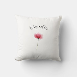 Modern Floral Botanical Simple Watercolor Name Kussen
