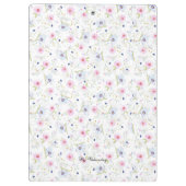 Modern Floral Botanical Waterverf Pattern Lavende Klembord (Achterkant)