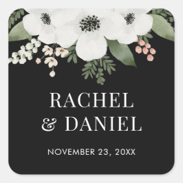 Modern Floral Botanical Wedding Envelope zegels