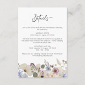 Modern Floral Botanical Wedding Informatiekaartje (Voorkant)