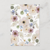 Modern Floral Botanical Wedding Informatiekaartje (Achterkant)