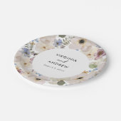 Modern Floral Botanical Wedding Papieren Bordje (Gekanteld)