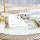 Modern Floral Botanical Wedding Plaatskaartje