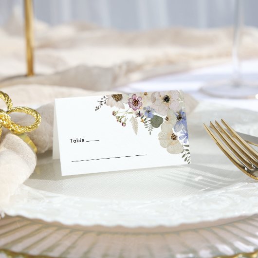 Modern Floral Botanical Wedding Plaatskaartje