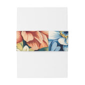 Modern Floral Botanical Wedding Uitnodigingen Wikkel (Achterkant Voorbeeld)