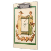 Modern Floral Botanische Waterverf Roze Stijlvol Klembord (Links)