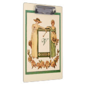 Modern Floral Botanische Waterverf Roze Stijlvol Klembord (Rechts)