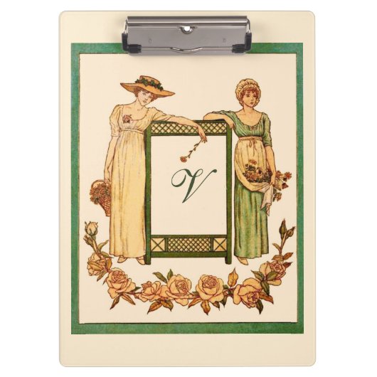 Modern Floral Botanische Waterverf Roze Stijlvol Klembord (Voorkant)