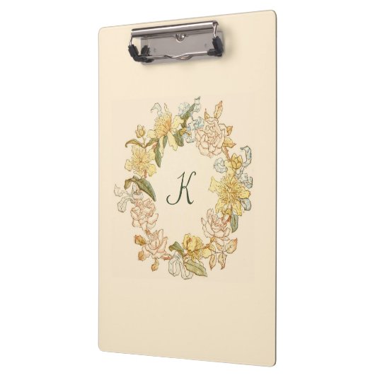 Modern Floral Botanische Waterverf Roze Stijlvol # Klembord (Links)