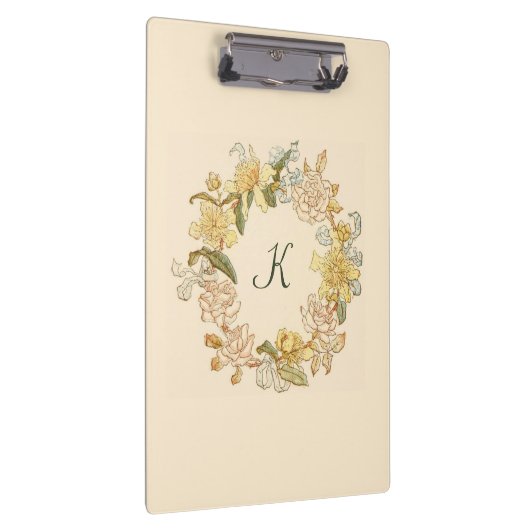 Modern Floral Botanische Waterverf Roze Stijlvol # Klembord (Rechts)