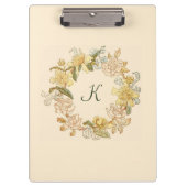 Modern Floral Botanische Waterverf Roze Stijlvol # Klembord (Voorkant)