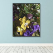 Modern Floral Bouquet Wrapped Canvas Wall Art Afdruk (Insitu (Houten vloer))