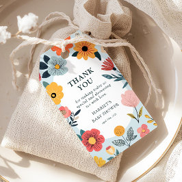 Modern Floral Boy Baby Shower Favor Cadeaulabel