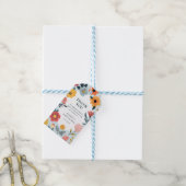 Modern Floral Boy Baby Shower Favor Cadeaulabel (Met Touw)