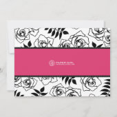 Modern Floral Bridal Shower Invitation (roze) Kaart (Achterkant)