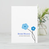 Modern Floral Bridal Shower Invitations Kaart (Staand voorkant)