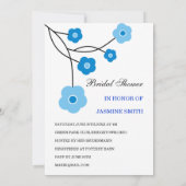 Modern Floral Bridal Shower Invitations Kaart (Achterkant)